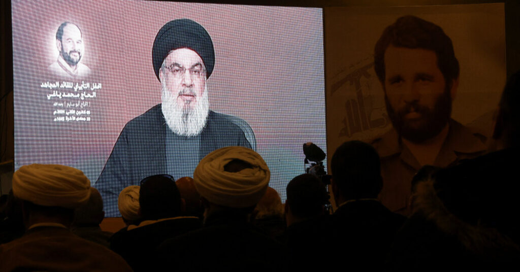 Hezbollah’s Chief Says It Would Not Negotiate Peace With Israel Till Conflict in Gaza Ends