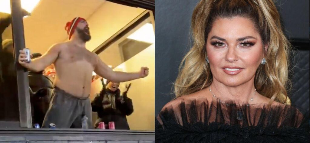 Shania Twain Reacts To Viral Jason Kelce Shirtless ‘Let’s Go Ladies’ Meme