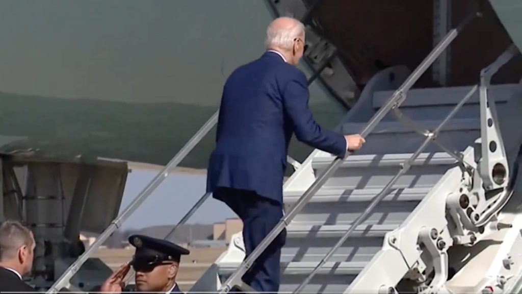 Once more, Biden Stumbles Extra Than As soon as Making an attempt To Board Air Drive One