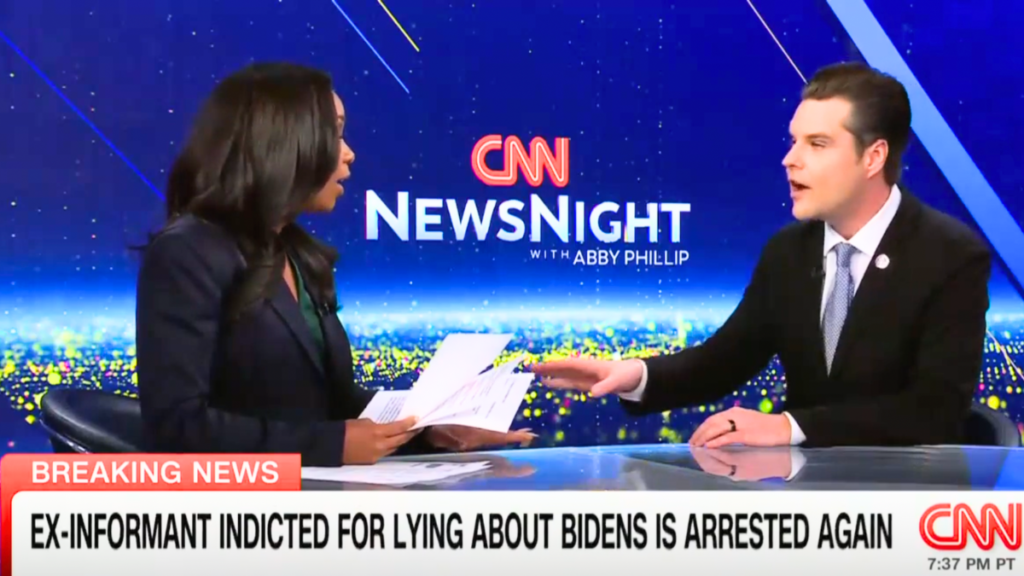 GOP Rep. Gaetz Clashes With CNN’s Phillip Over Hunter Biden: ‘Do You Suppose They Had been Paying Him To Determine Out The place To Go Purchase Crack?’