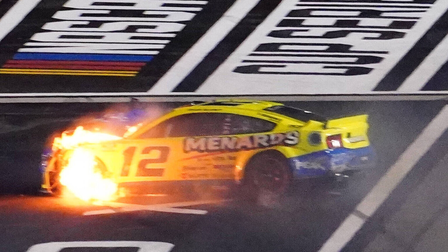 Ryan Blaney’s automobile catches hearth in crash at Daytona Duel
