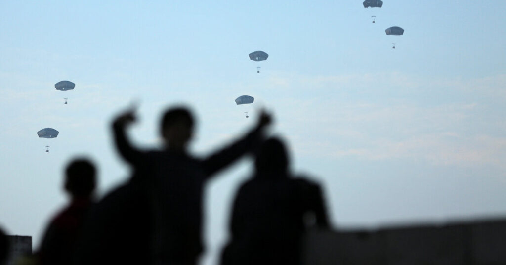 U.S. Makes First Airdrop of Assist Into Gaza U.S. Makes First Airdrop of Assist Into Gaza