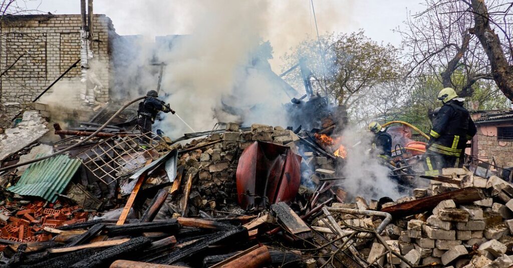 Russia Strikes Ukraine’s Railways and Vows to Sluggish Arrival of U.S. Support