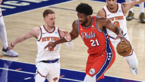 Watch: 76ers’ Joel Embiid injures leg after unimaginable dunk