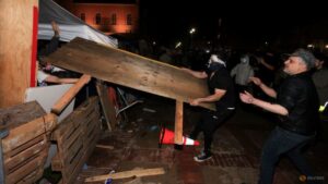 Israel supporters assault pro-Palestinian camp in LA, 300 Gaza protesters arrested in New York