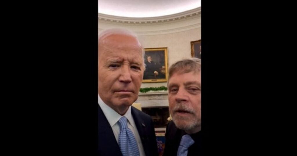 Biden Poses with Leftist Actor Mark Hamill for Embarrassing “Star Wars Day” Video and Social Media Responses Are Savage (VIDEO) Biden Poses with Leftist Actor Mark Hamill for Embarrassing “Star Wars Day” Video and Social Media Responses Are Savage (VIDEO)