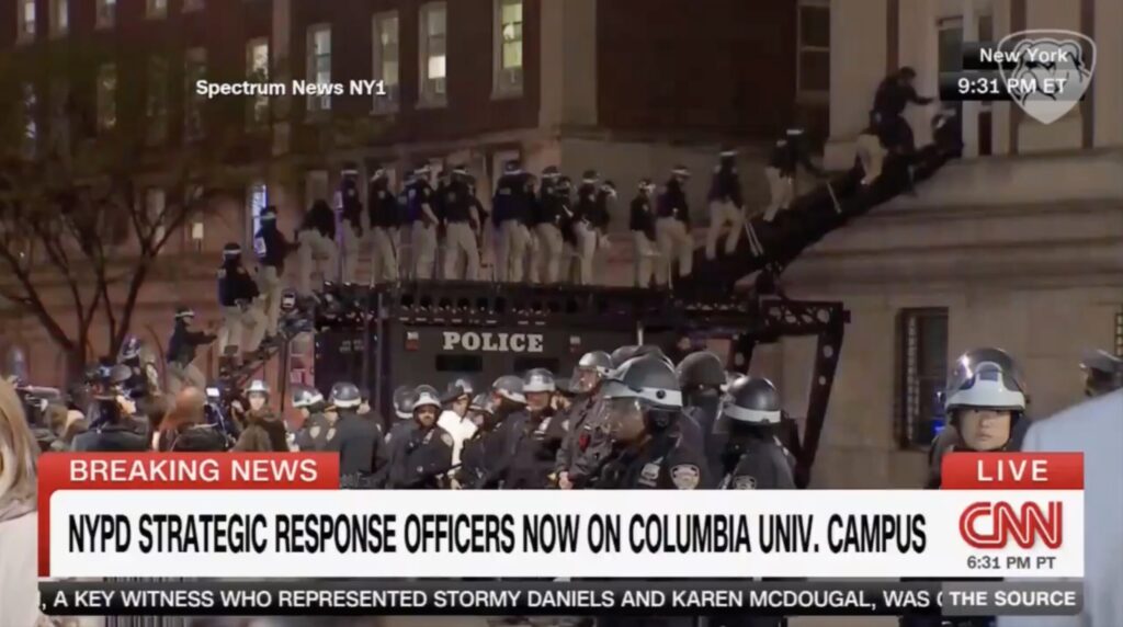 DEVELOPING: NYPD Declares Columbia College Protest a Riot — Crackdown Begins, Dozens Arrested | The Gateway Pundit