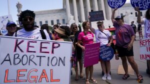 Harris, Democrats intention at Trump on abortion ruling anniversary
