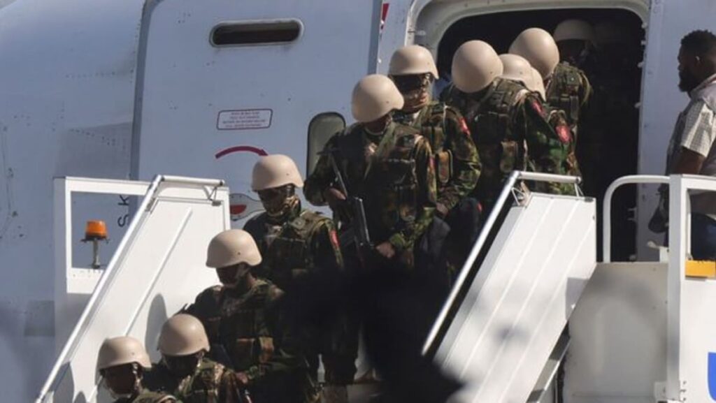 Haiti PM travels to US as Kenyan police patrol capital