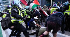 Professional-Palestinian protesters conflict with US police on second night time of DNC | Protests Information