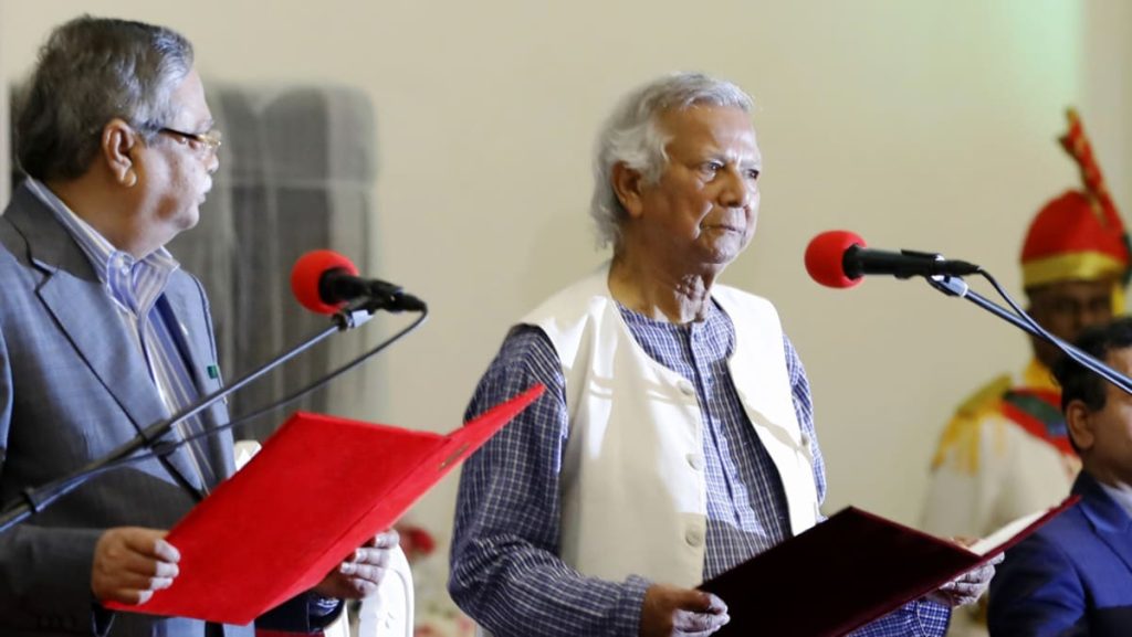 Nobel winner Yunus sworn in to guide Bangladesh interim authorities