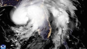 Debby now a hurricane, threatens Florida, different elements of US southeast