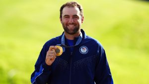 Watch: Scottie Scheffler sheds tears after successful Olympic gold medal