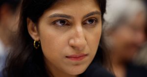 As FTC Chair Lina Khan’s Time period Expires, Democrats Are Torn Between Donors and Their Base