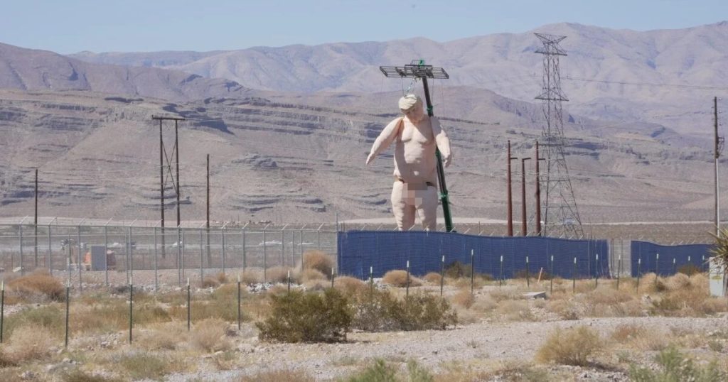 VILE: 43-Foot Nude ‘Crooked and Obscene’ Trump Statue, Weighing 6,000 Kilos, Erected within the Desert North of Las Vegas | The Gateway Pundit