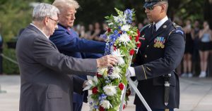 Trump’s thumbs-up photo-op at Arlington was a shame, says veteran