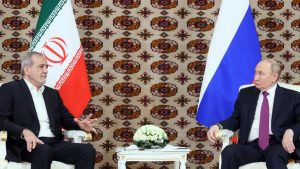 Russia’s Putin cements ties with Iranian president in Central Asia assembly