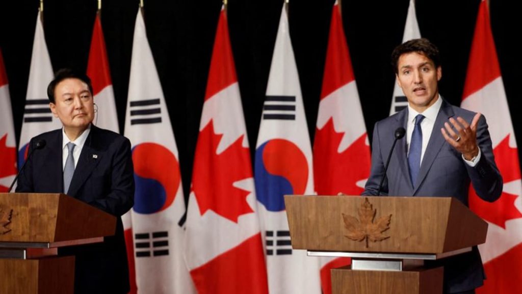 South Korea’s Yoon, Trudeau warn over North Korea function in Ukraine warfare, Yoon’s workplace says