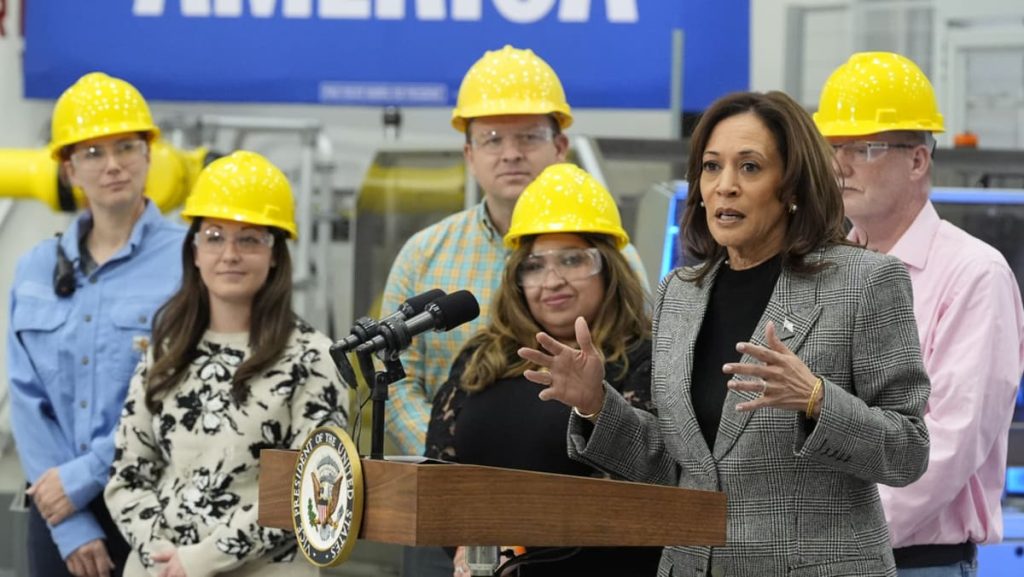 Harris blasts Trump after racist rally rhetoric