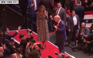 ADORABLE! Melania Trump Laughs and Factors as Donald Trump Begins Dancing on Stage to Village Folks at Madison Sq. Backyard (VIDEO) | The Gateway Pundit