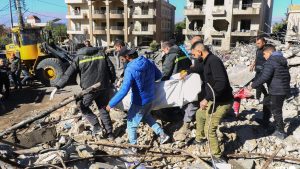 Lebanon rescuer picks up ‘items’ of father after Israel strike