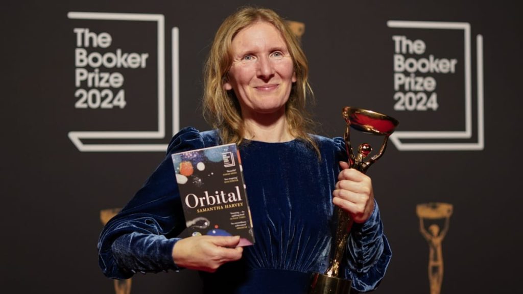 British author Samantha Harvey’s space-station novel Orbital wins the Booker Prize for fiction