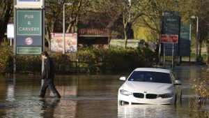 Tons of of house owners in England and Wales battle floodwaters after weekend storm