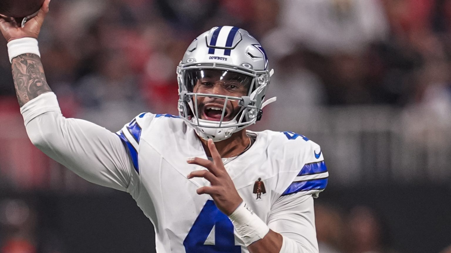 Dak Prescott leaves sport towards Falcons with harm Dak Prescott leaves sport towards Falcons with harm