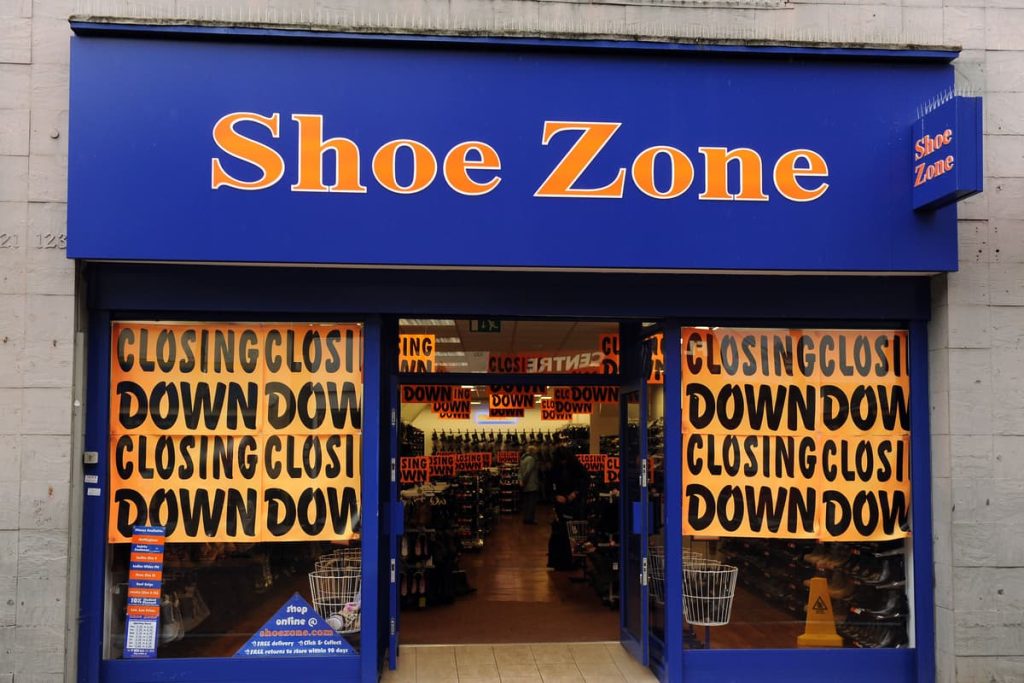 The complete record of Shoe Zone shops which might be closing down