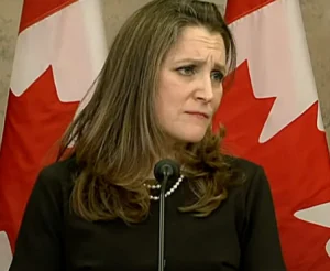 Chrystia Freeland Flees Trudeau And Tariffs