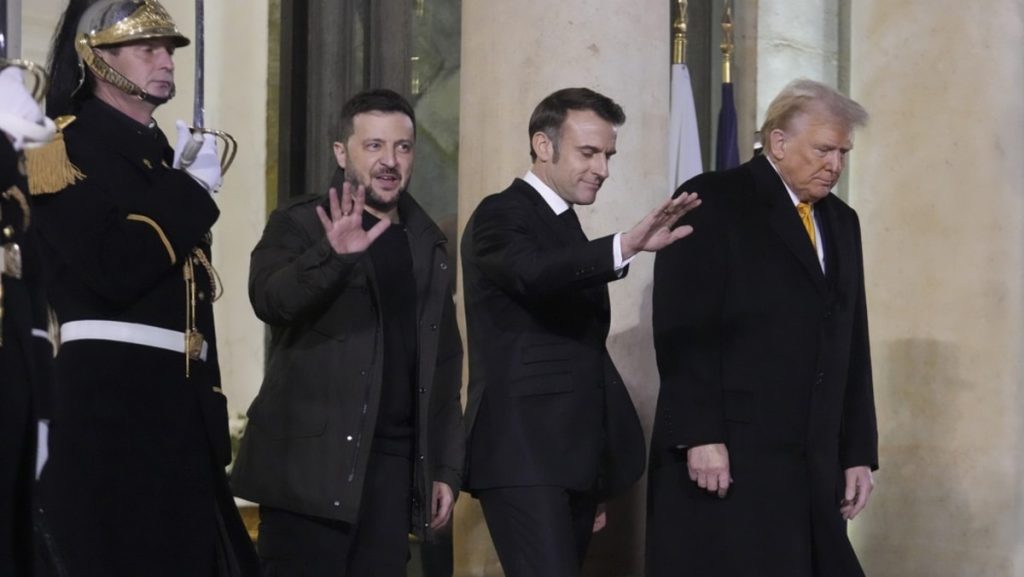 Macron, Trump, Zelenskyy focus on ‘loopy’ world in Paris