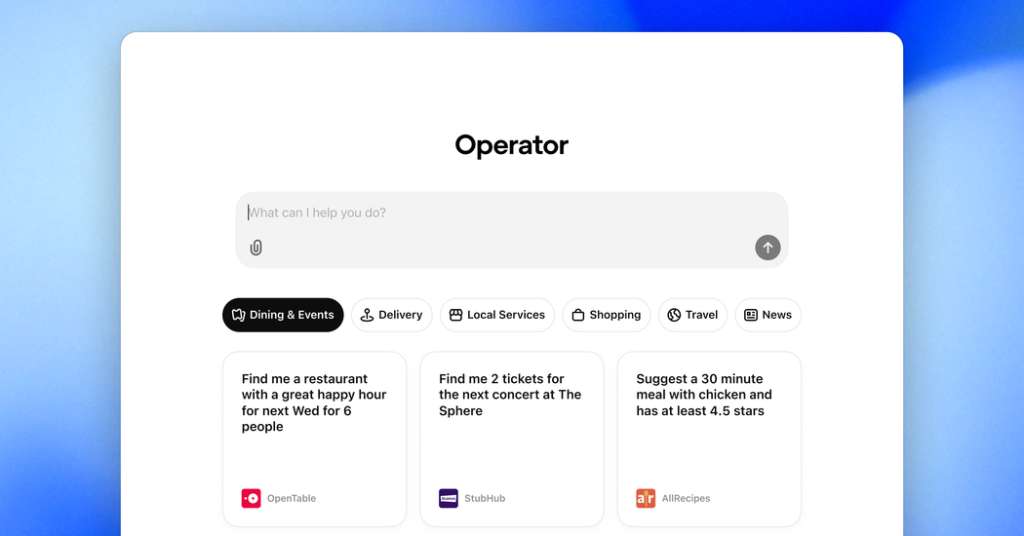 OpenAI Unveils New Agent Software ‘Operator’