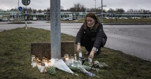 Sweden Mourns Taking pictures at Orebro College