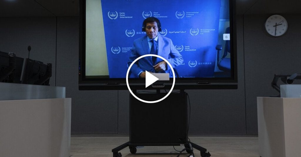 Duterte Makes First Look at Worldwide Prison Courtroom Duterte Makes First Look at Worldwide Prison Courtroom