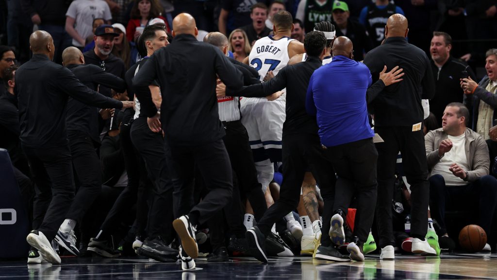 Pistons-Timberwolves altercation results in seven ejections
