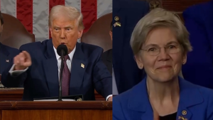 EPIC! President Trump Calls Out Warmonger Elizabeth “Pocahontas” Warren Throughout Speech – Then Warren Claps for 20 Extra Seconds (VIDEO) | The Gateway Pundit