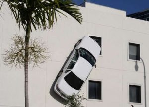 Astounding Automotive Caught On A Wall: South Seaside {Picture}