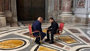 Trump and Zelenskyy meet one-on-one in Vatican basilica to hunt Ukraine peace