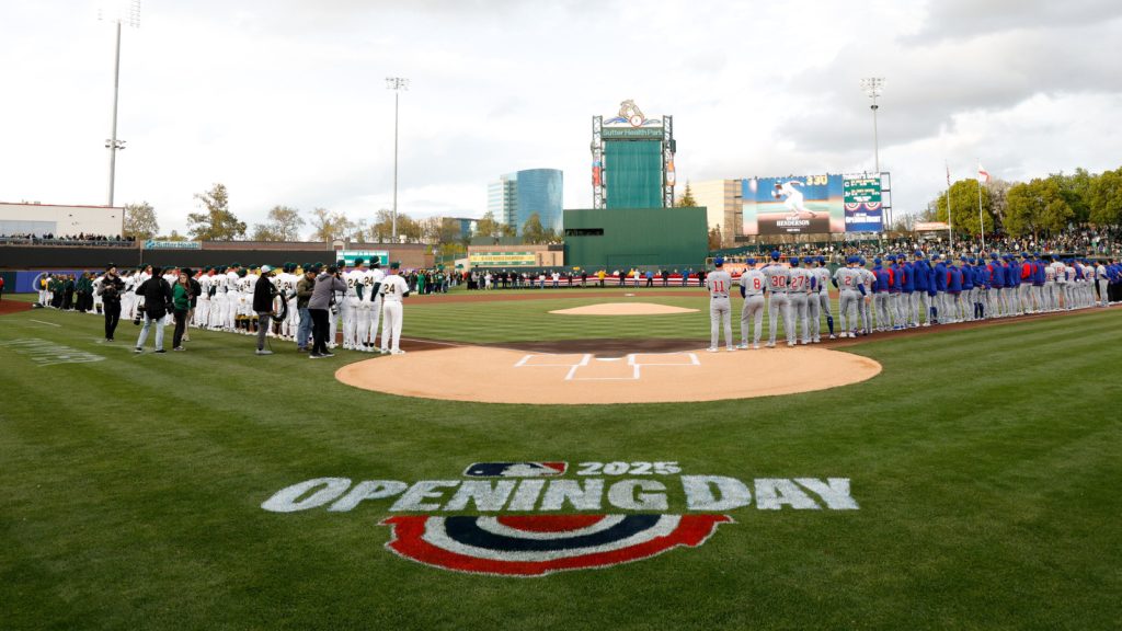 Watch: Athletics honor Henderson in debut sport in Sacramento