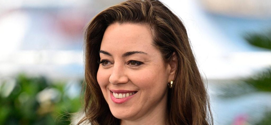 Aubrey Plaza Comforted By Co-Star On First Purple Carpet Since Partner’s Demise