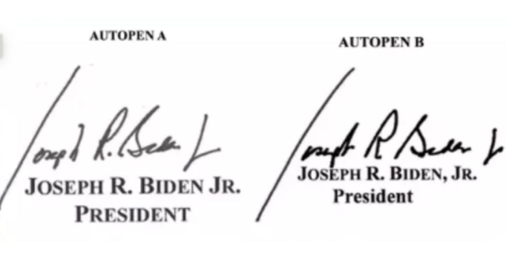 CONSTITUTIONAL CRISIS? Researcher Suggests Biden’s Autopen Signatures Might Not Be His (Doubtless Jill’s) – Which means All Autopen Signed Paperwork Are Forgeries | The Gateway Pundit