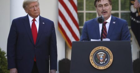 Column: Did the MyPillow man, clinging to the Large Lie, defame a Dominion exec?