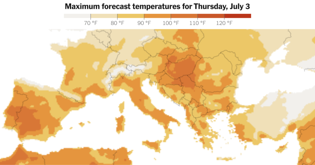 Warmth Wave Forecast: Monitoring Excessive Temperatures in Europe