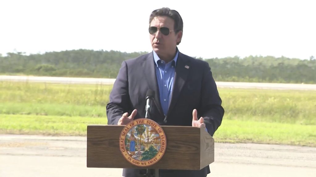 Florida governor broadcasts deportation flights from Alligator Alcatraz | Donald Trump Information Florida governor broadcasts deportation flights from Alligator Alcatraz | Donald Trump Information