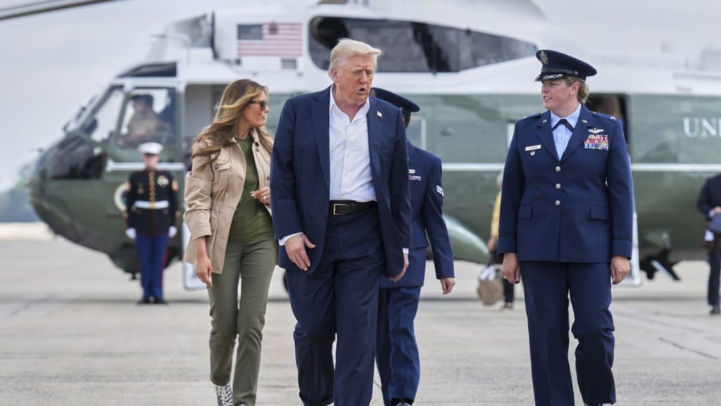 Trump flies to flood-ravaged Texas as scrutiny of response mounts